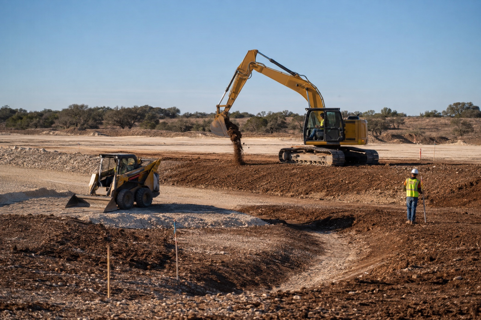 Site prep & drainage construction project